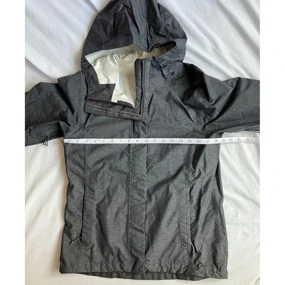 The North Face Gray Packable Hooded Rain Jacket Women's Size Small - Picture 7 of 13